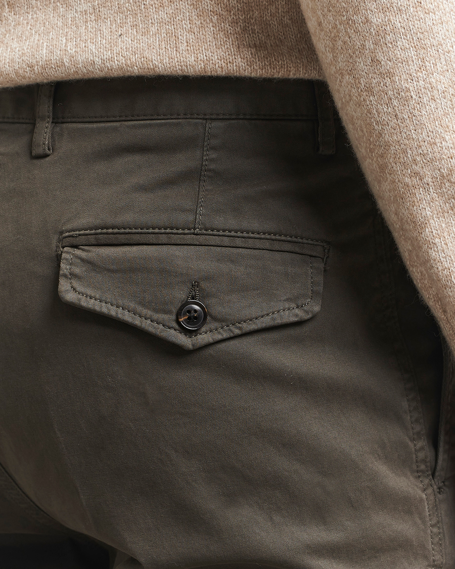 Heren | Broeken | Oscar Jacobson | Tanker Cotton Trousers Olive