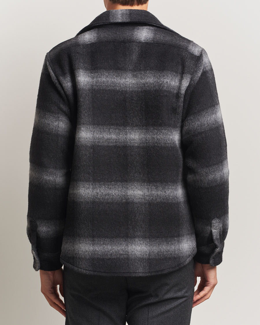 Heren | Jassen | Oscar Jacobson | Maverick Checked Wool Shirt Jacket Grey