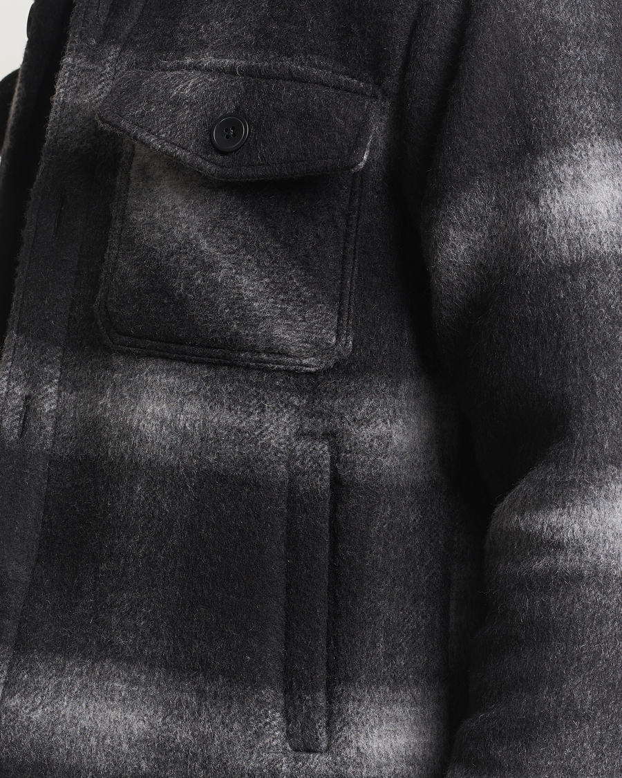 Heren | Jassen | Oscar Jacobson | Maverick Checked Wool Shirt Jacket Grey