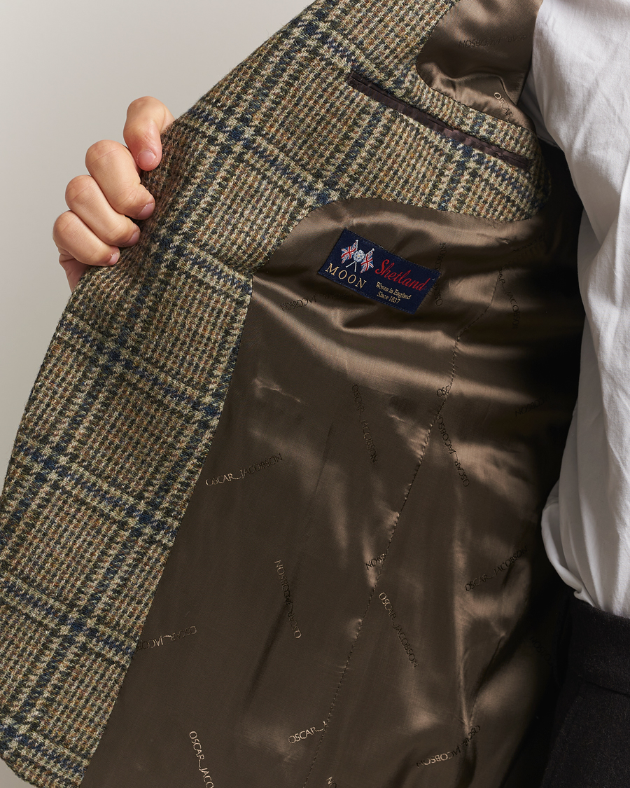 Heren | Blazers | Oscar Jacobson | Fogerty Moon Tweed Blazer Green