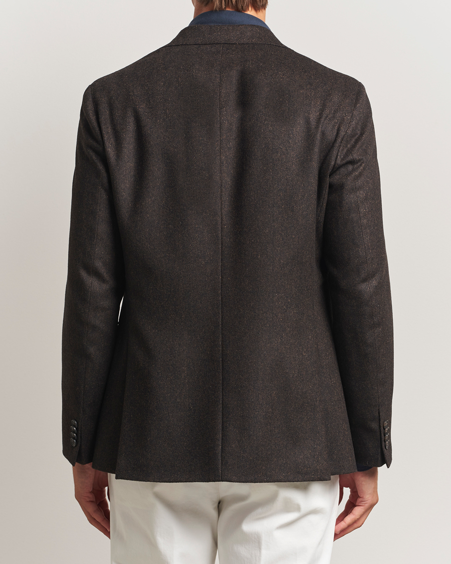 Heren | Blazers | Oscar Jacobson | Fogerty Herringbone Tweed Blazer Brown
