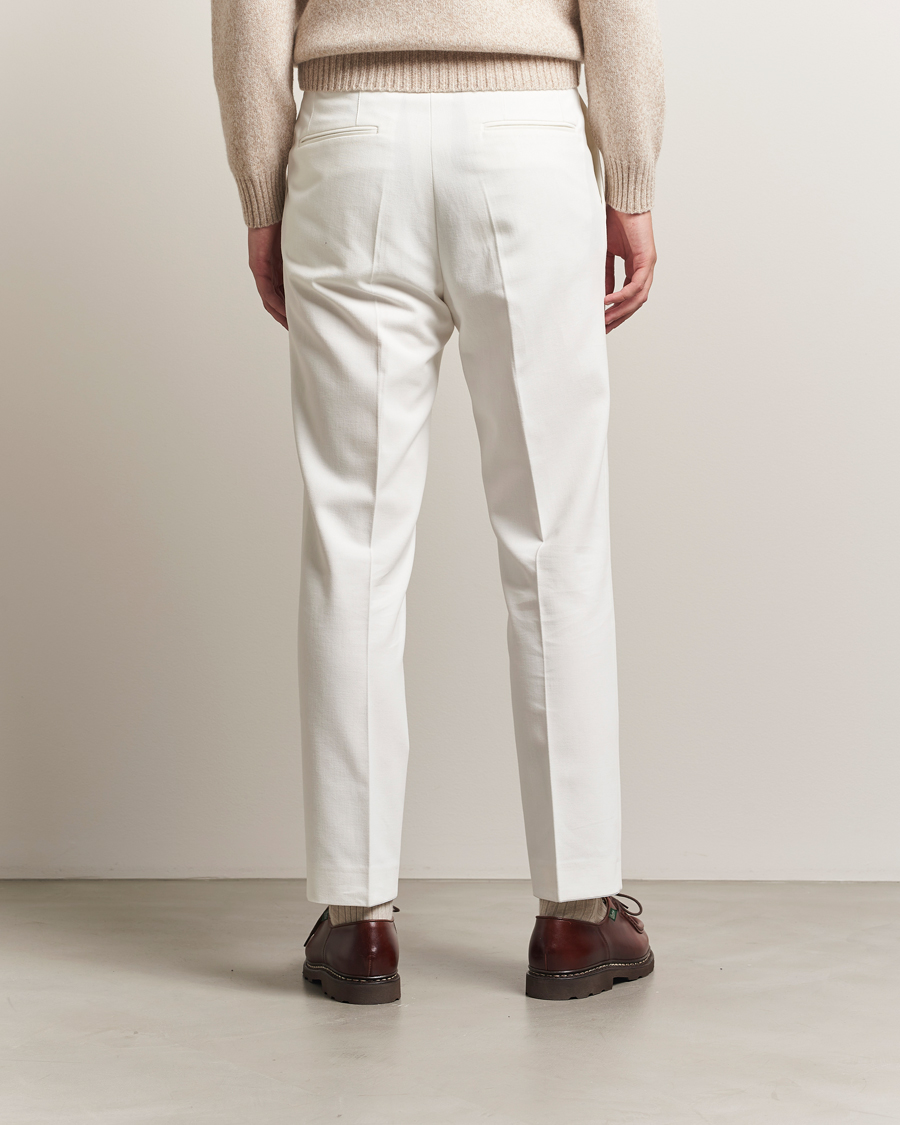 Heren | Broeken | Oscar Jacobson | Delon Brushed Cotton Trousers White