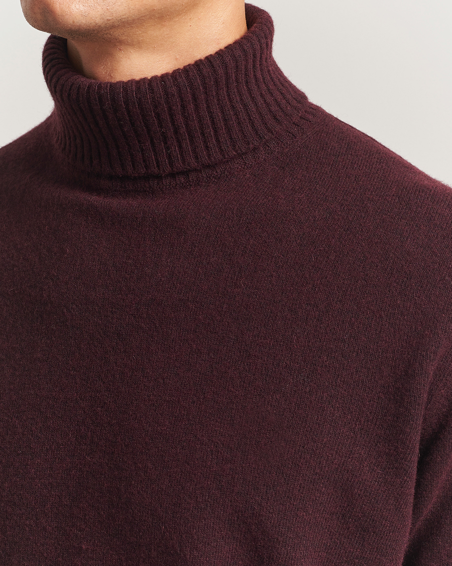 Heren | Truien | Oscar Jacobson | Salim Wool/Cashmere Rollneck Burgundy
