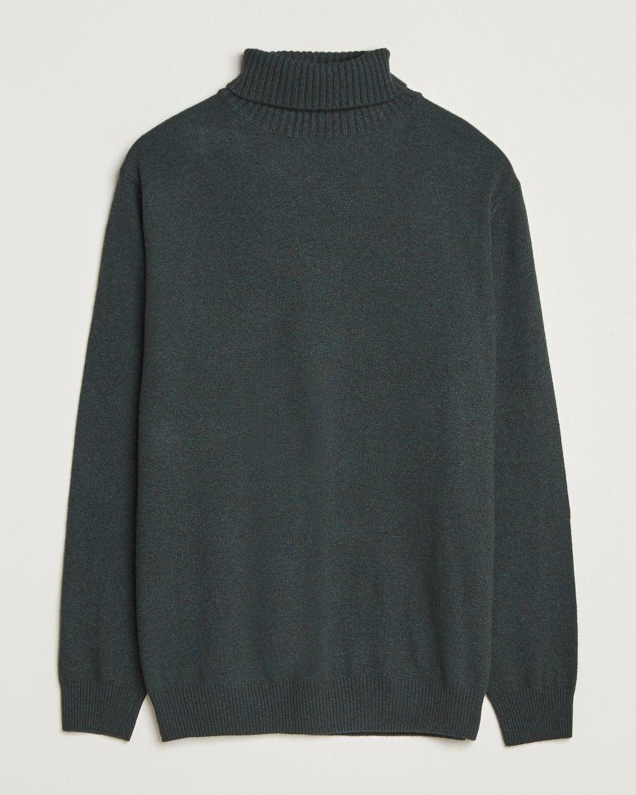 Heren | Truien | Oscar Jacobson | Salim Wool/Cashmere Rollneck Green