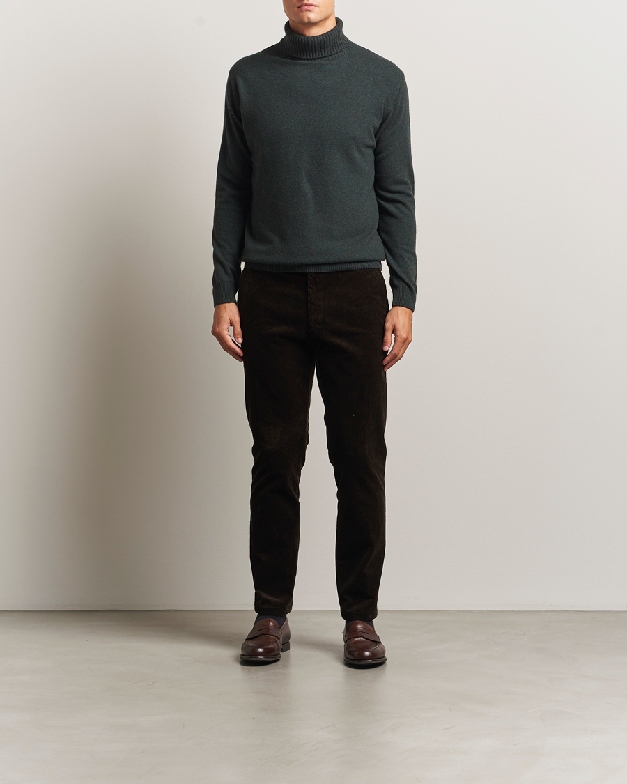 Heren | Truien | Oscar Jacobson | Salim Wool/Cashmere Rollneck Green