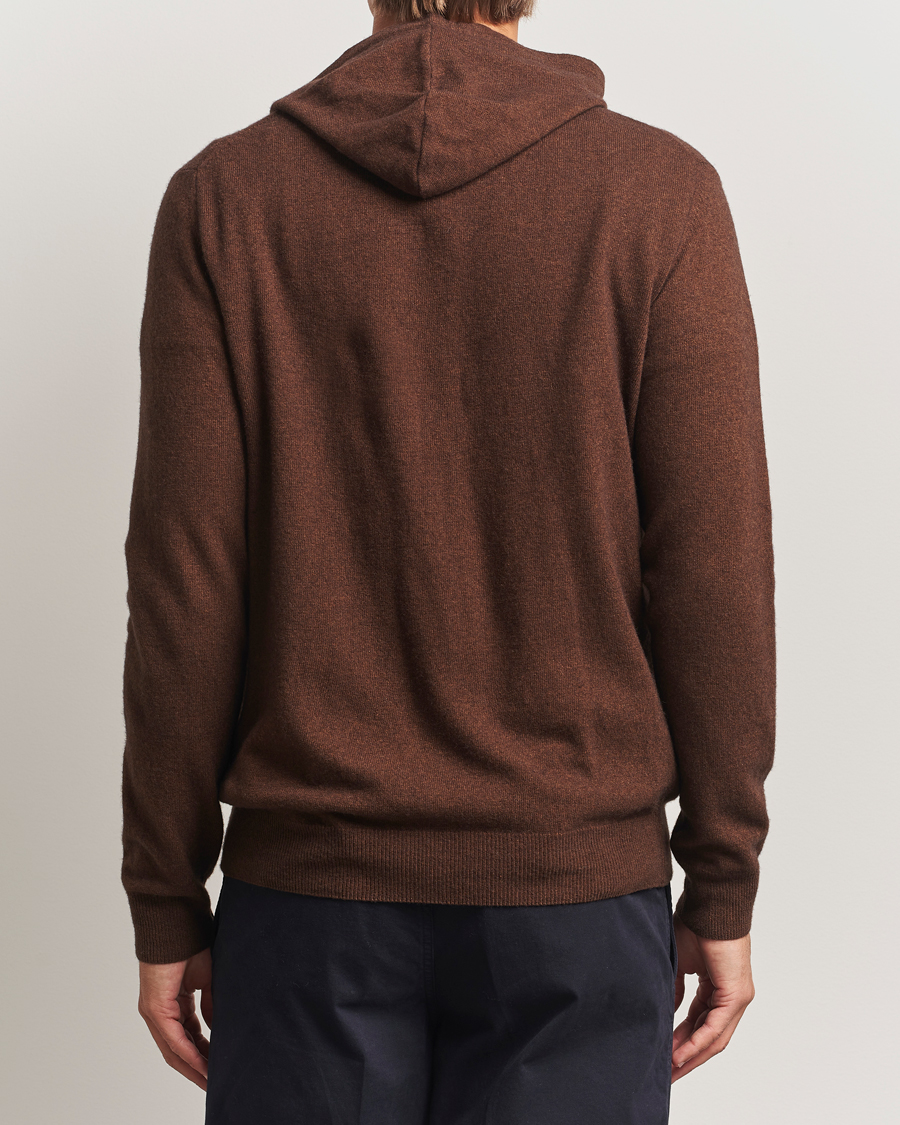 Heren | Truien | Oscar Jacobson | Pascal Wool/Cashmere Hoodie Brown