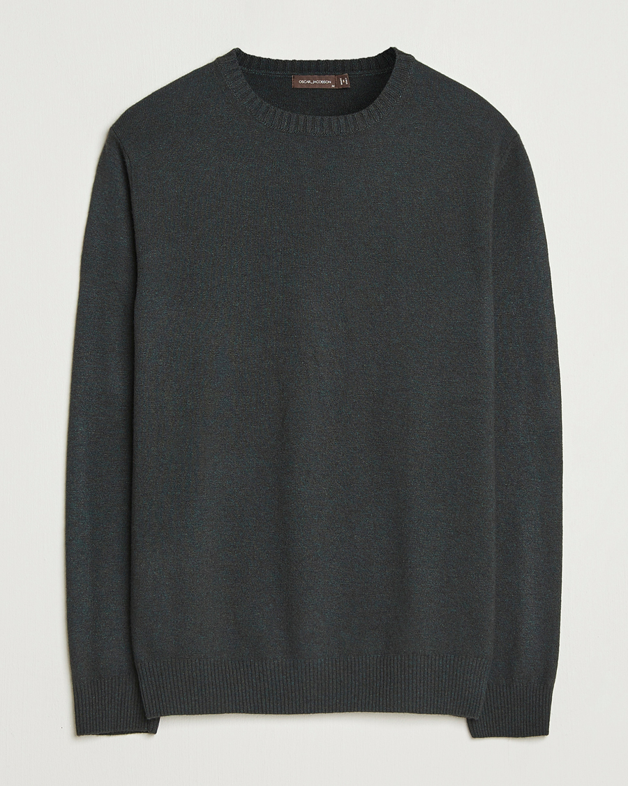 Heren | Truien | Oscar Jacobson | Valter Wool/Cashmere Round Neck Green