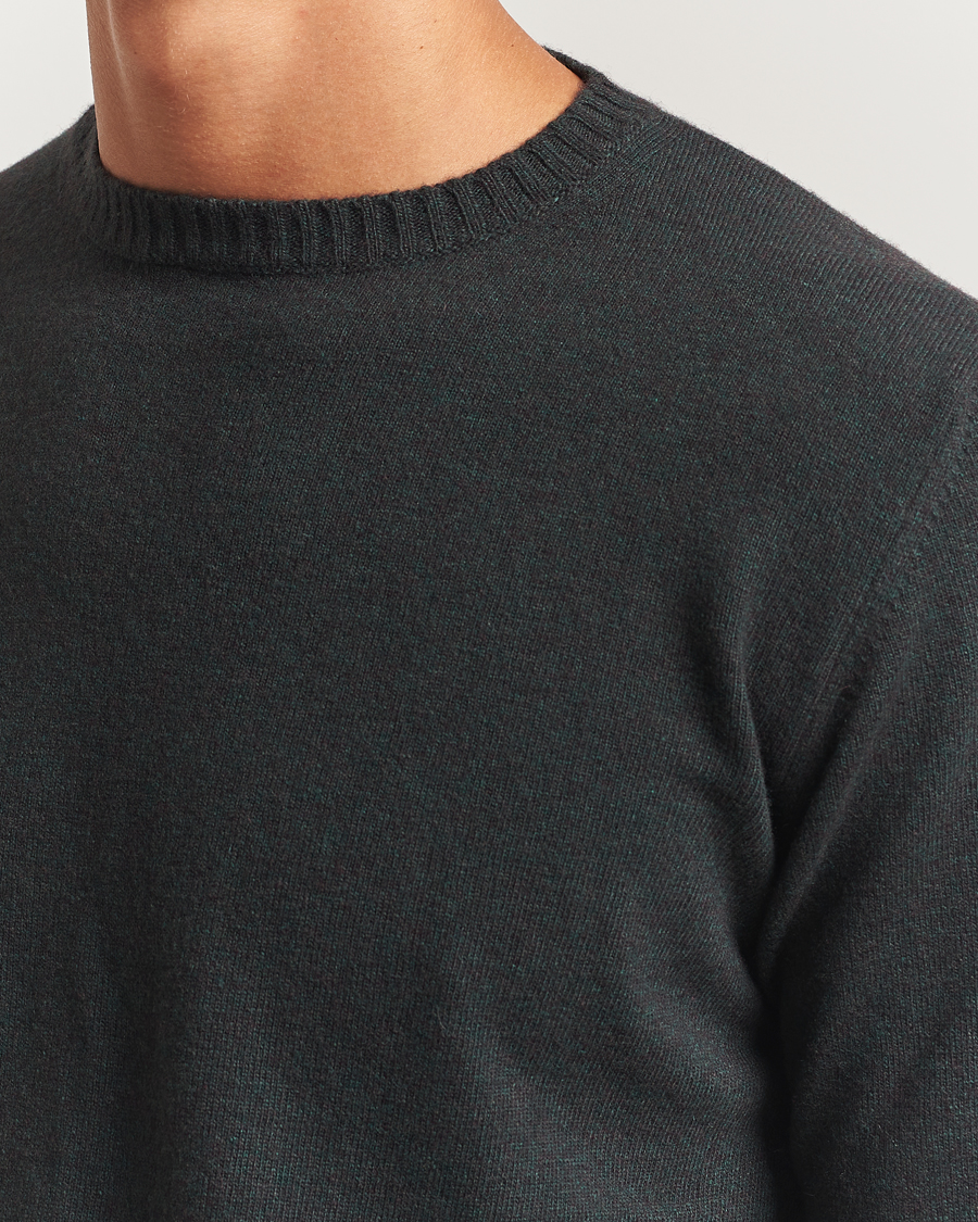 Heren | Truien | Oscar Jacobson | Valter Wool/Cashmere Round Neck Green
