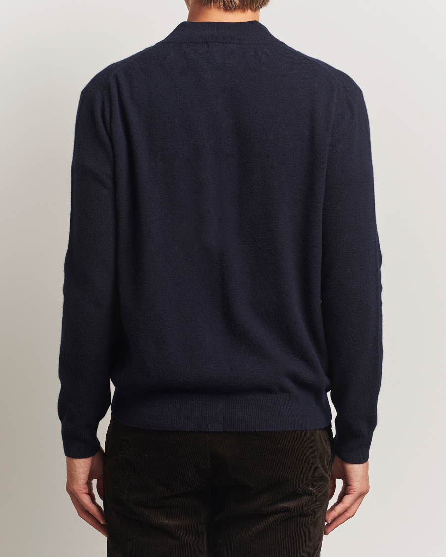 Heren | Truien | Oscar Jacobson | Seb Wool/Cashmere Full Zip Navy