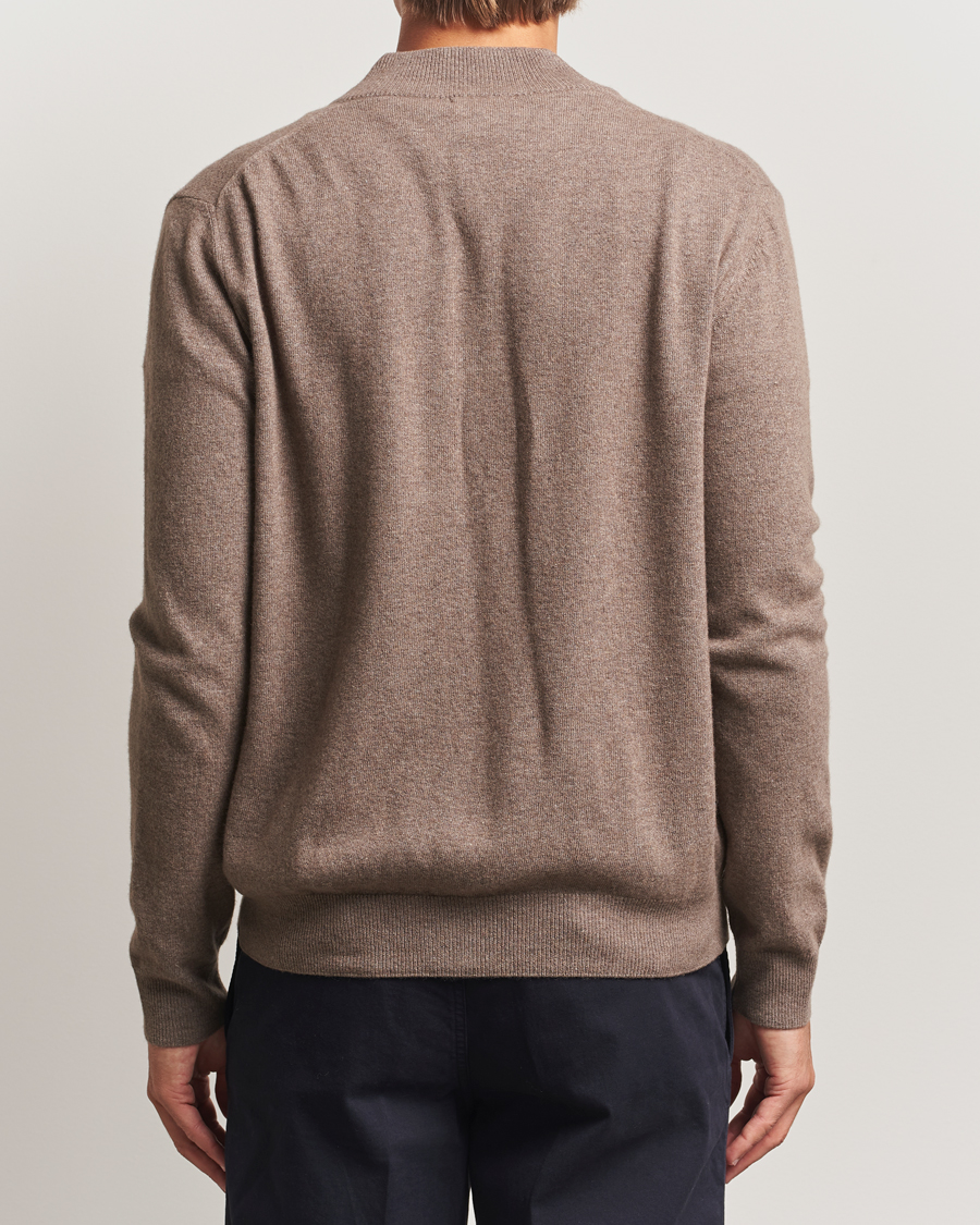 Heren | Truien | Oscar Jacobson | Seb Wool/Cashmere Full Zip Light Brown