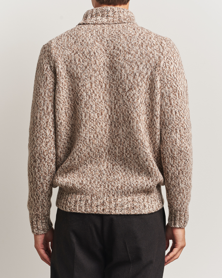 Heren | Truien | Oscar Jacobson | Mika Heavy Wool/Cotton Rollneck Beige