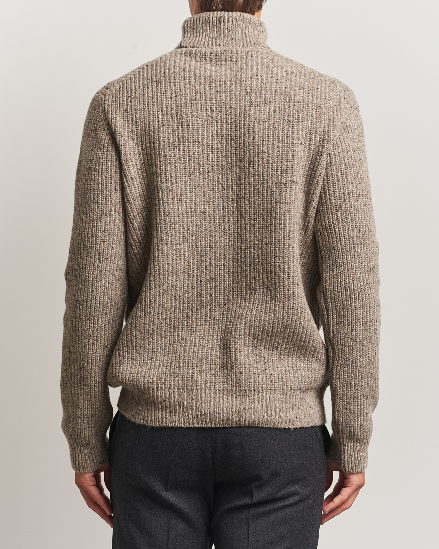 Heren | Truien | Oscar Jacobson | Mika Heavy Merino Rollneck Beige