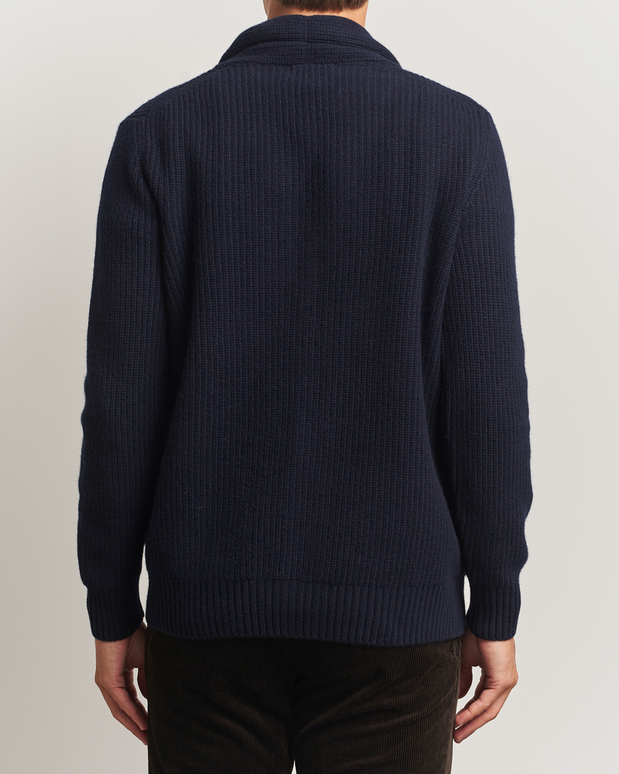 Heren | Truien | Oscar Jacobson | Roland Wool Cardigan Navy