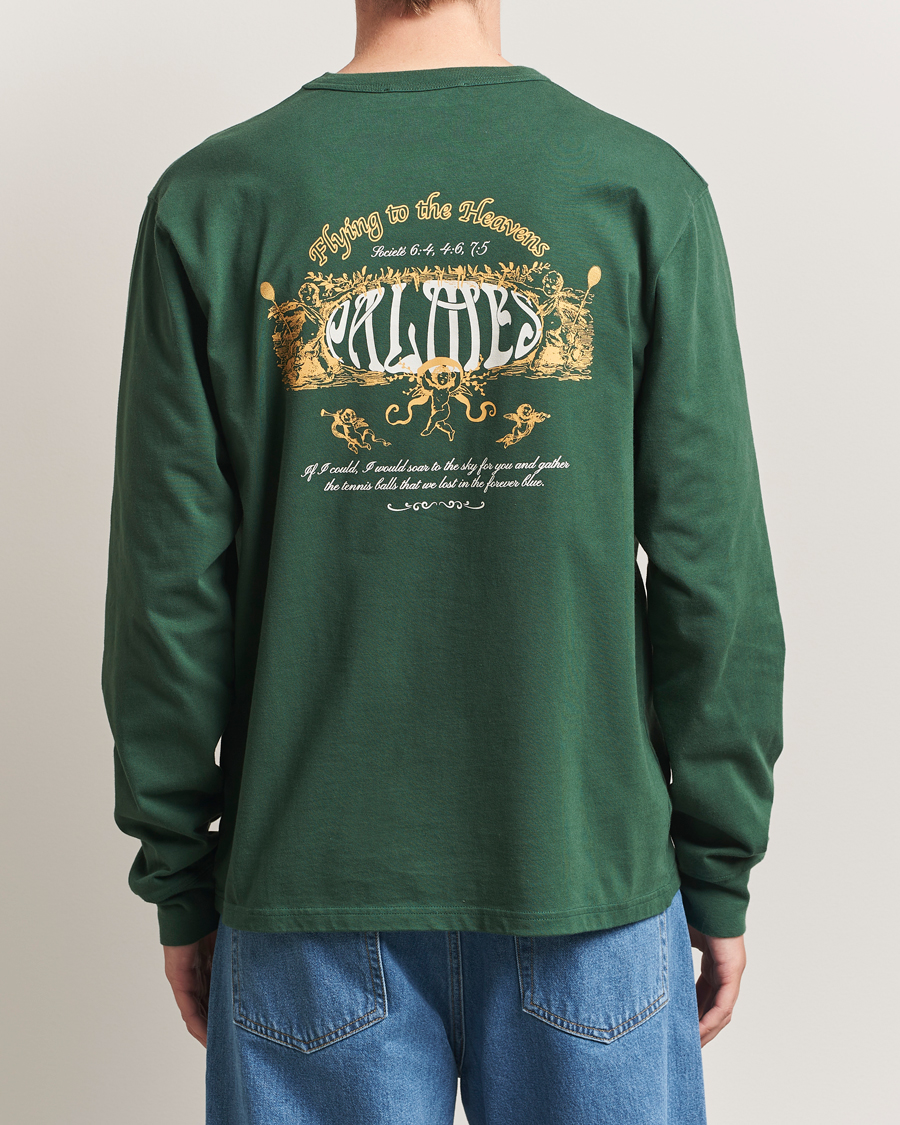 Heren | T-shirts | Palmes | Angels Long Sleeve T-Shirt Dark Green