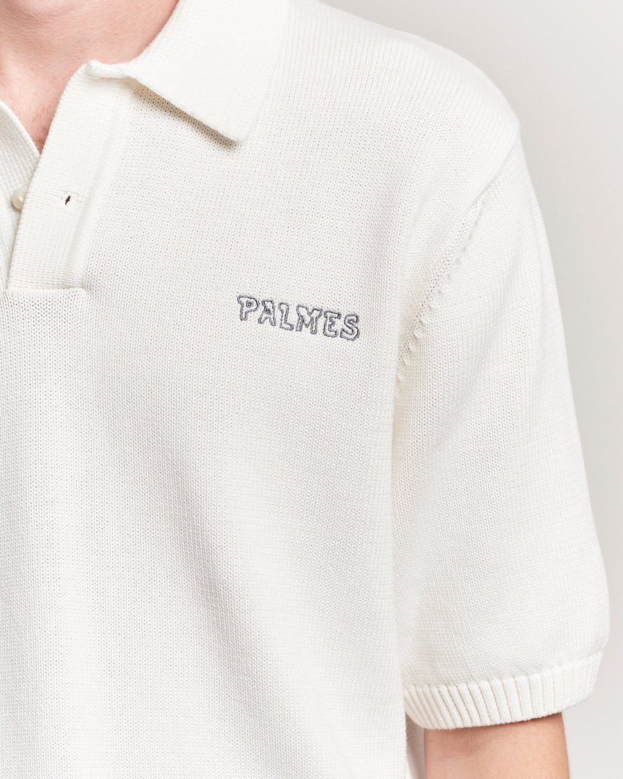 Heren | Polo's | Palmes | Cotton Knit Polo Off White