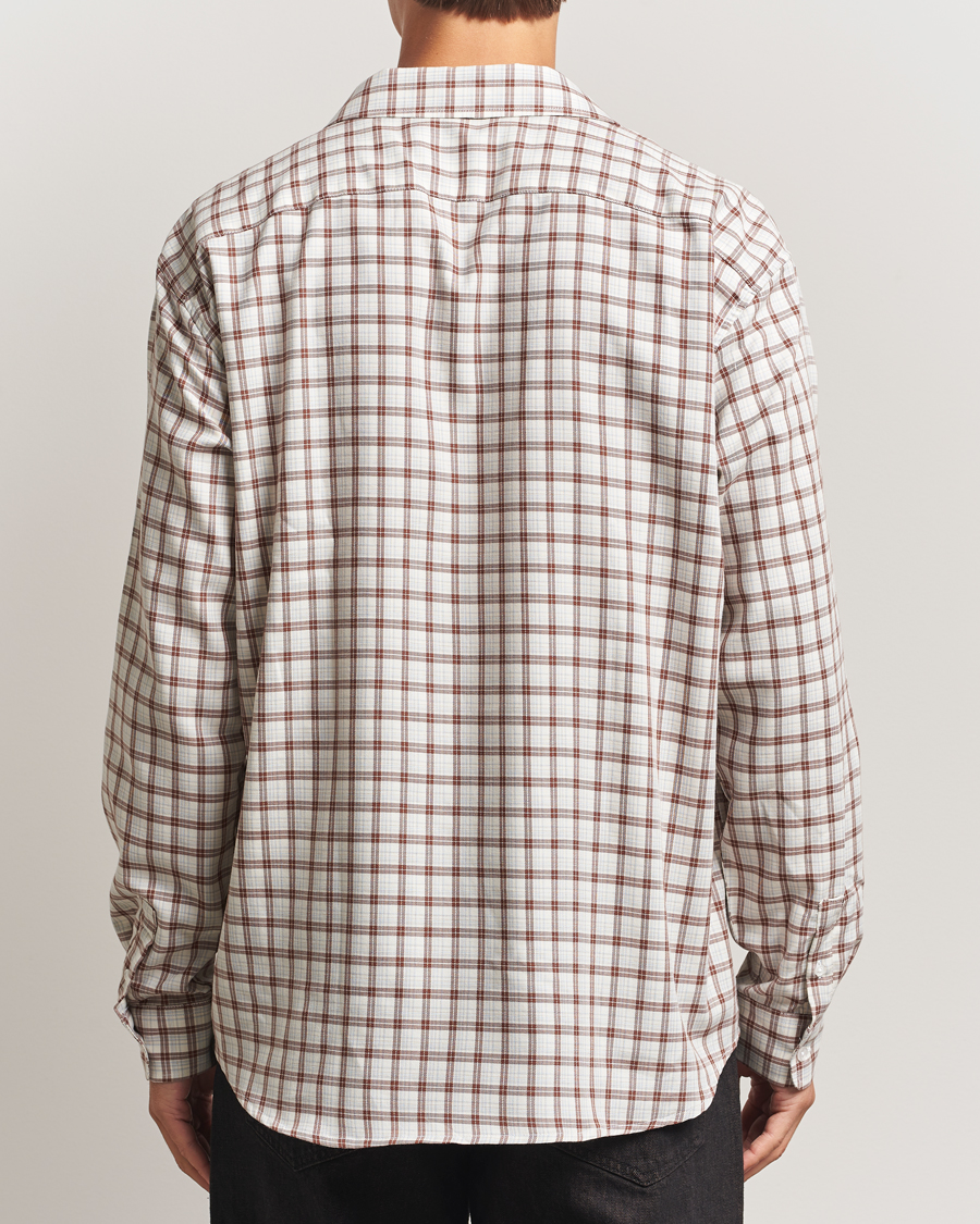 Heren | Overhemden | Palmes | Cotton/Merino Shirt White/Brown