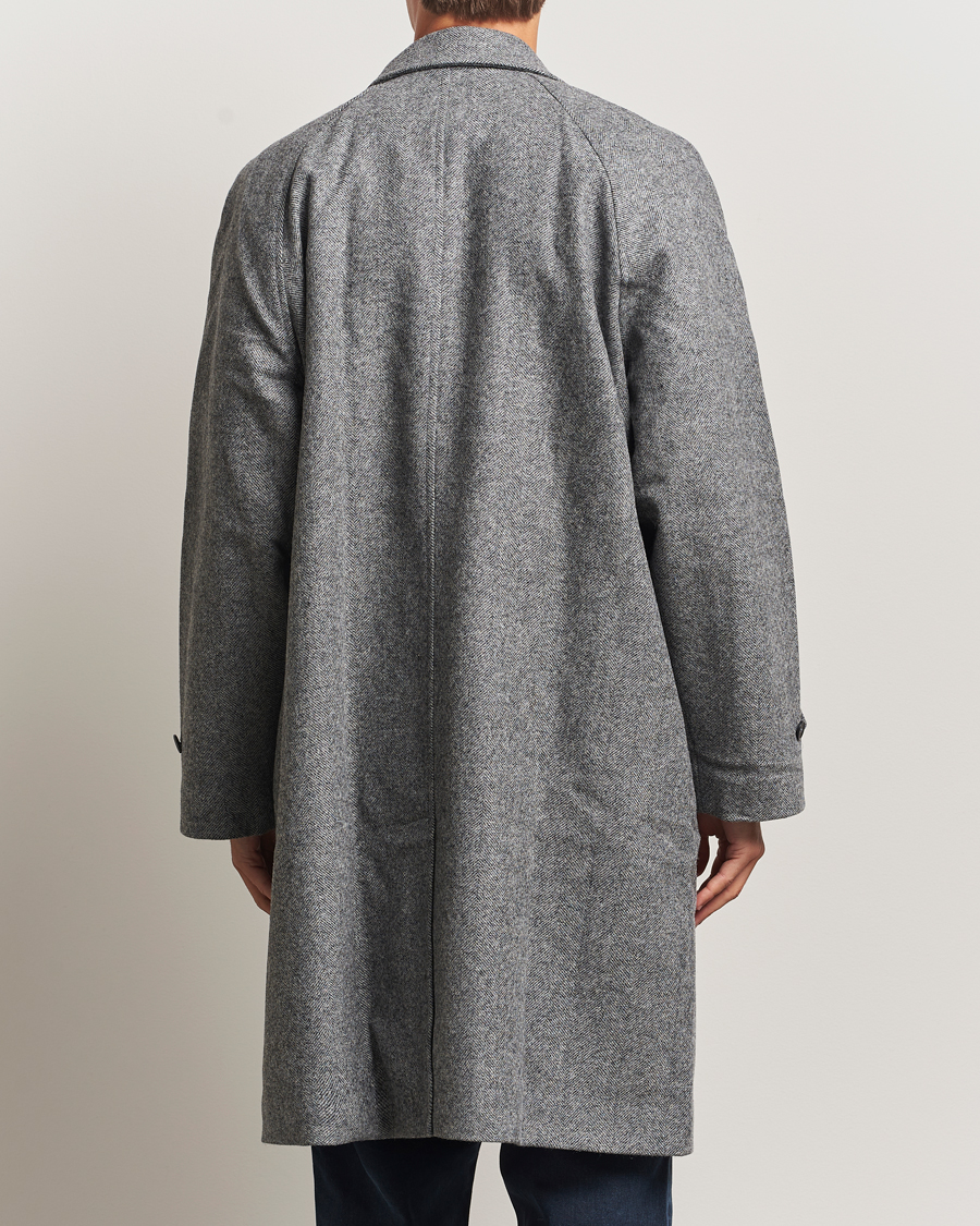 Heren | Jassen | Palmes | Herringbone Wool Coat Charcoal
