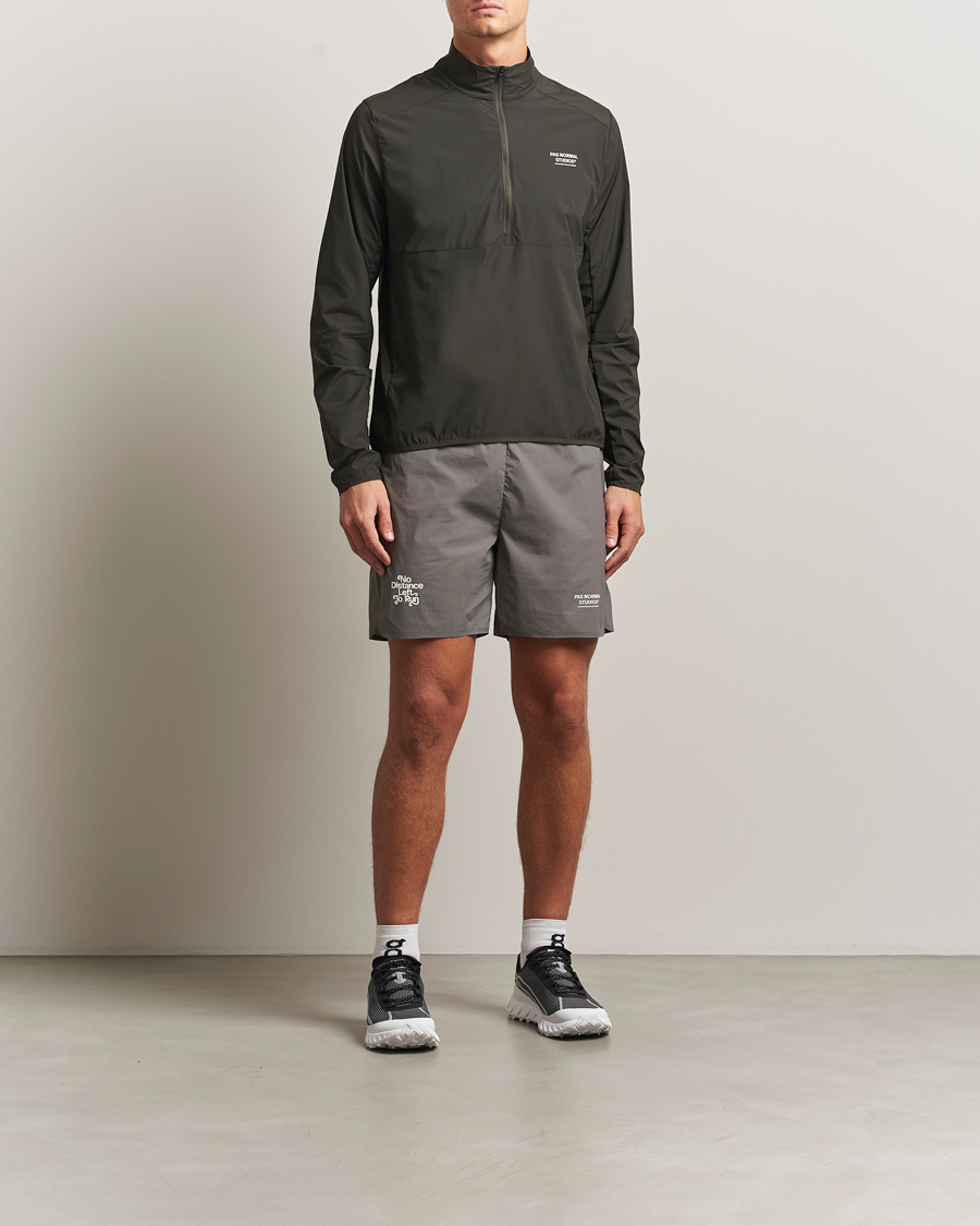 Heren | Jassen | Pas Normal Studios | Balance Half Zip Jacket Dark Olive