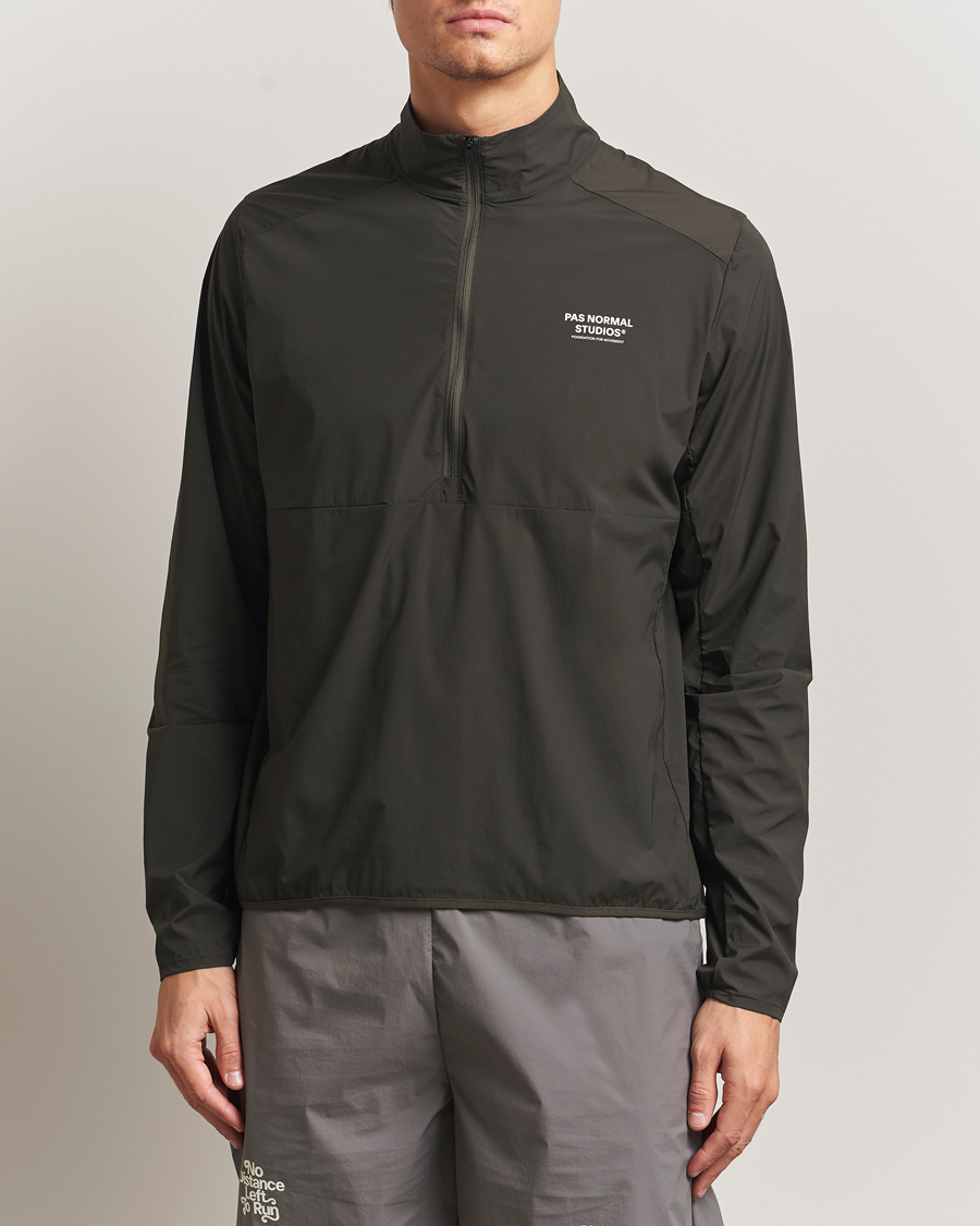 Heren | Jassen | Pas Normal Studios | Balance Half Zip Jacket Dark Olive