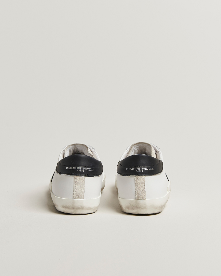 Heren | Sneakers | Philippe Model | Prsx Low Top Leather Sneakers White/Black