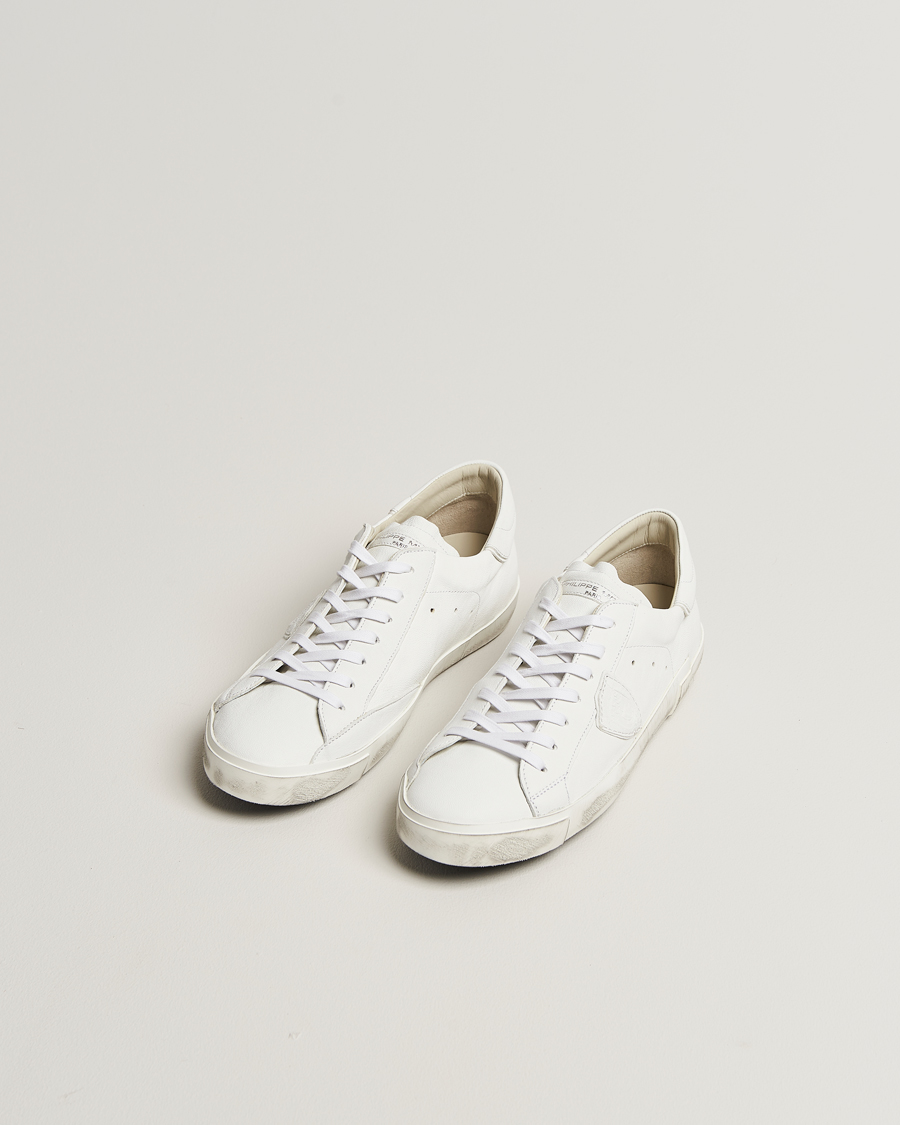 Heren | Sneakers | Philippe Model | Prsx Low Top Leather Sneakers White