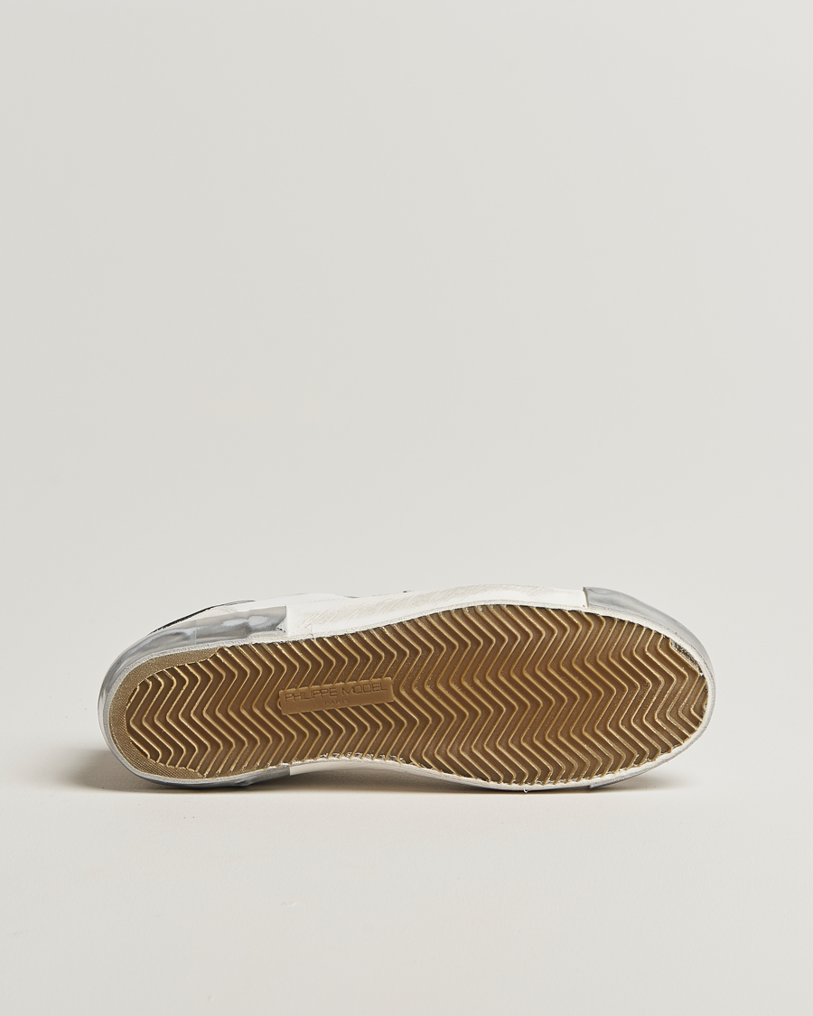 Heren | Sneakers | Philippe Model | Prsx Low Top Leather Sneakers White/Silver