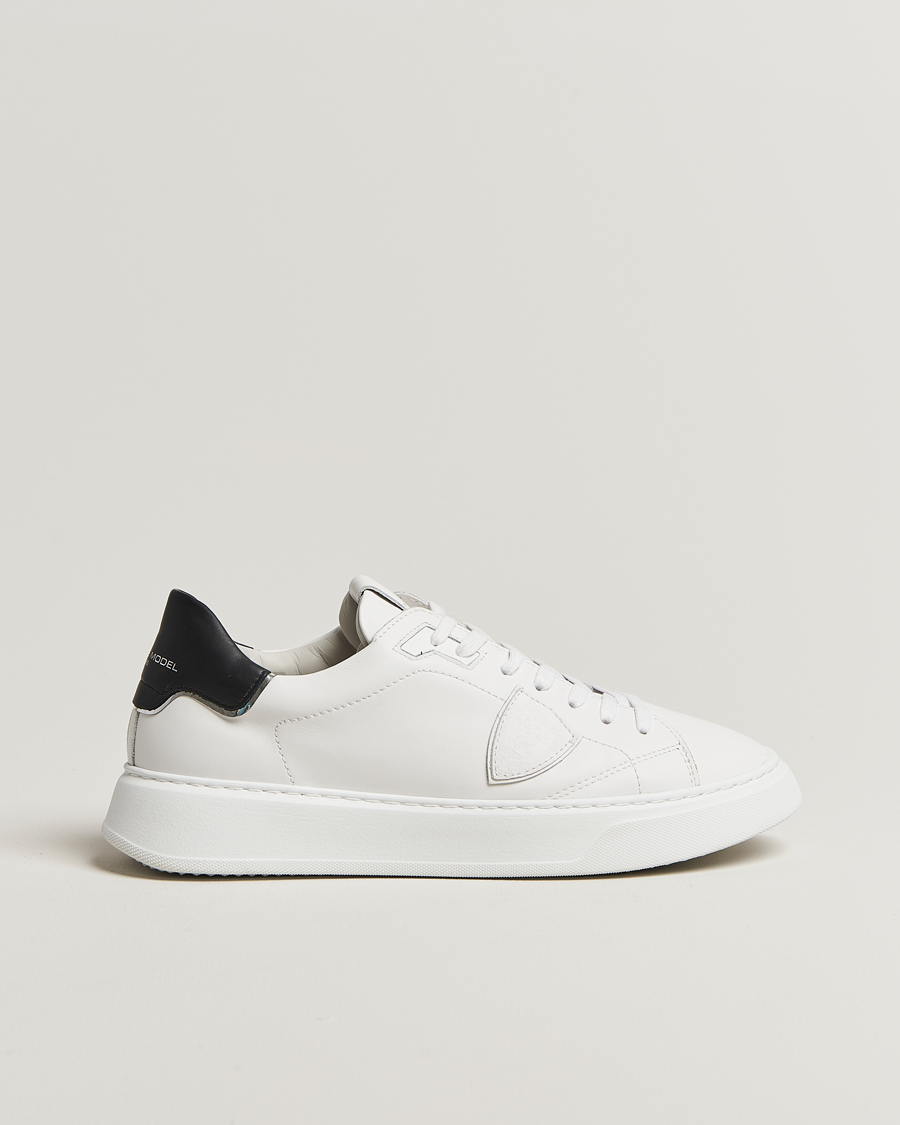 Heren | Sneakers | Philippe Model | Temple Low Top Leather Sneakers White/Black