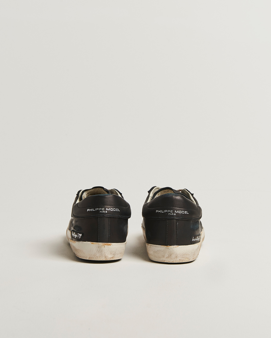 Heren | Sneakers | Philippe Model | Prsx Low Top Vintage Leather Sneakers Black