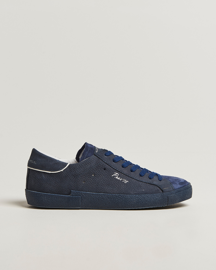 Heren | Sneakers | Philippe Model | Prsx Low Top Vintage Leather Sneakers Navy