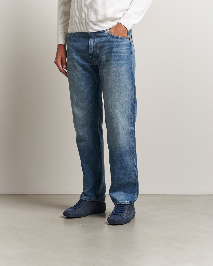 Heren | Sneakers | Philippe Model | Prsx Low Top Vintage Leather Sneakers Navy