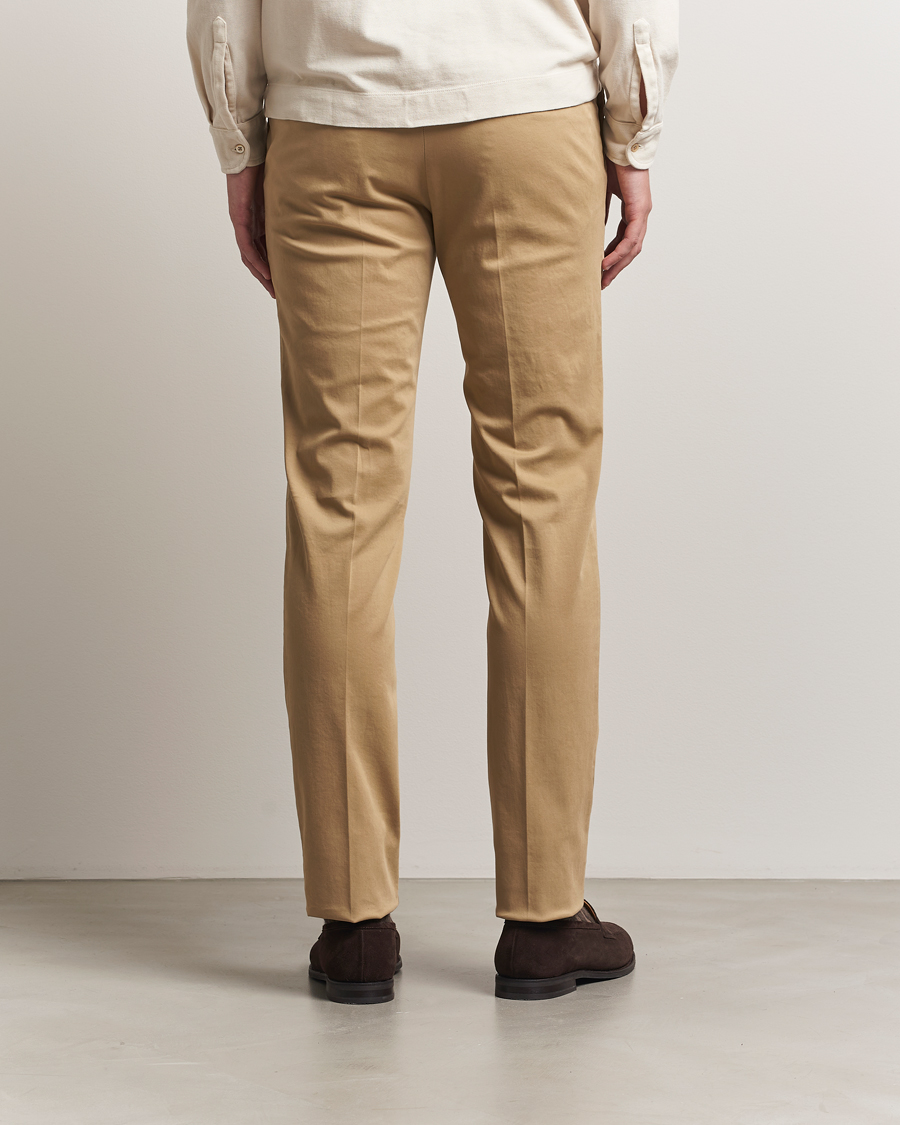 Heren | Broeken | PT01 | Slim Fit Cotton/Stretch Trousers Beige