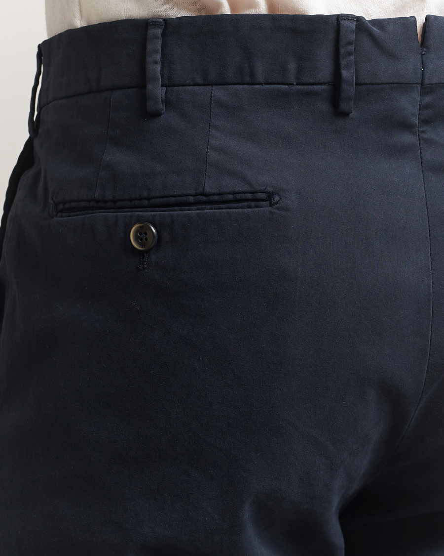 Heren | Broeken | PT01 | Slim Fit Cotton/Stretch Trousers Navy