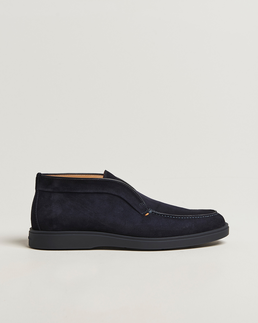 Heren | Laarzen | Santoni | Detroit Chukka Boots Navy Suede