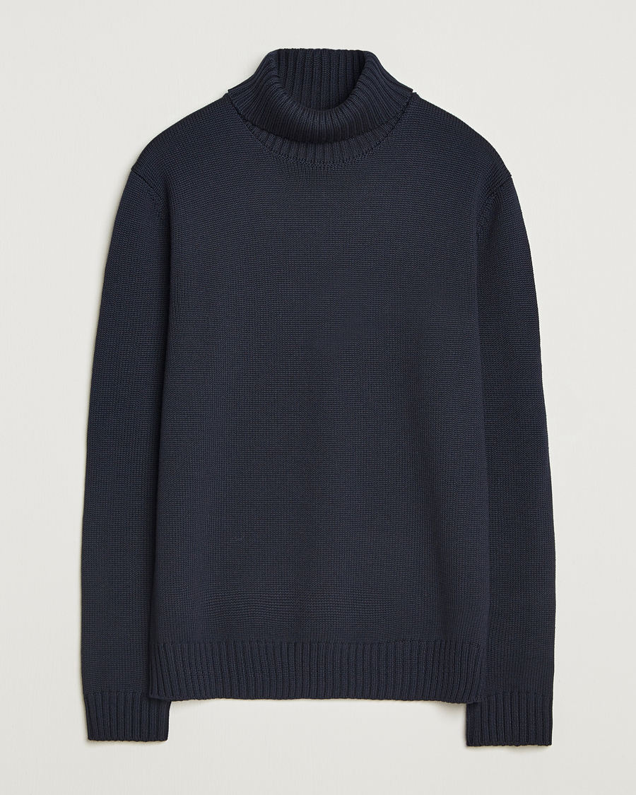 Heren | Truien | Zanone | Virgin Merino Wool Rollneck Navy