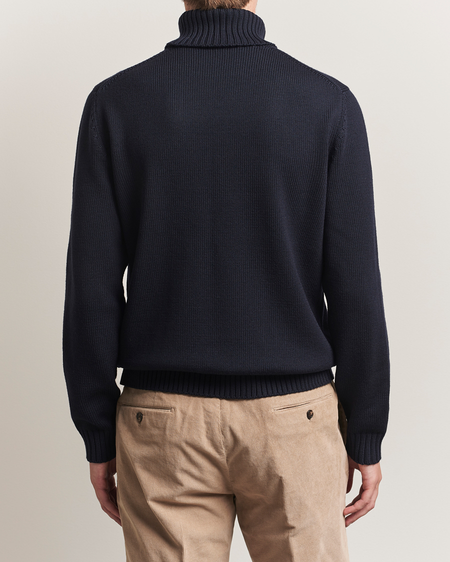 Heren | Truien | Zanone | Virgin Merino Wool Rollneck Navy