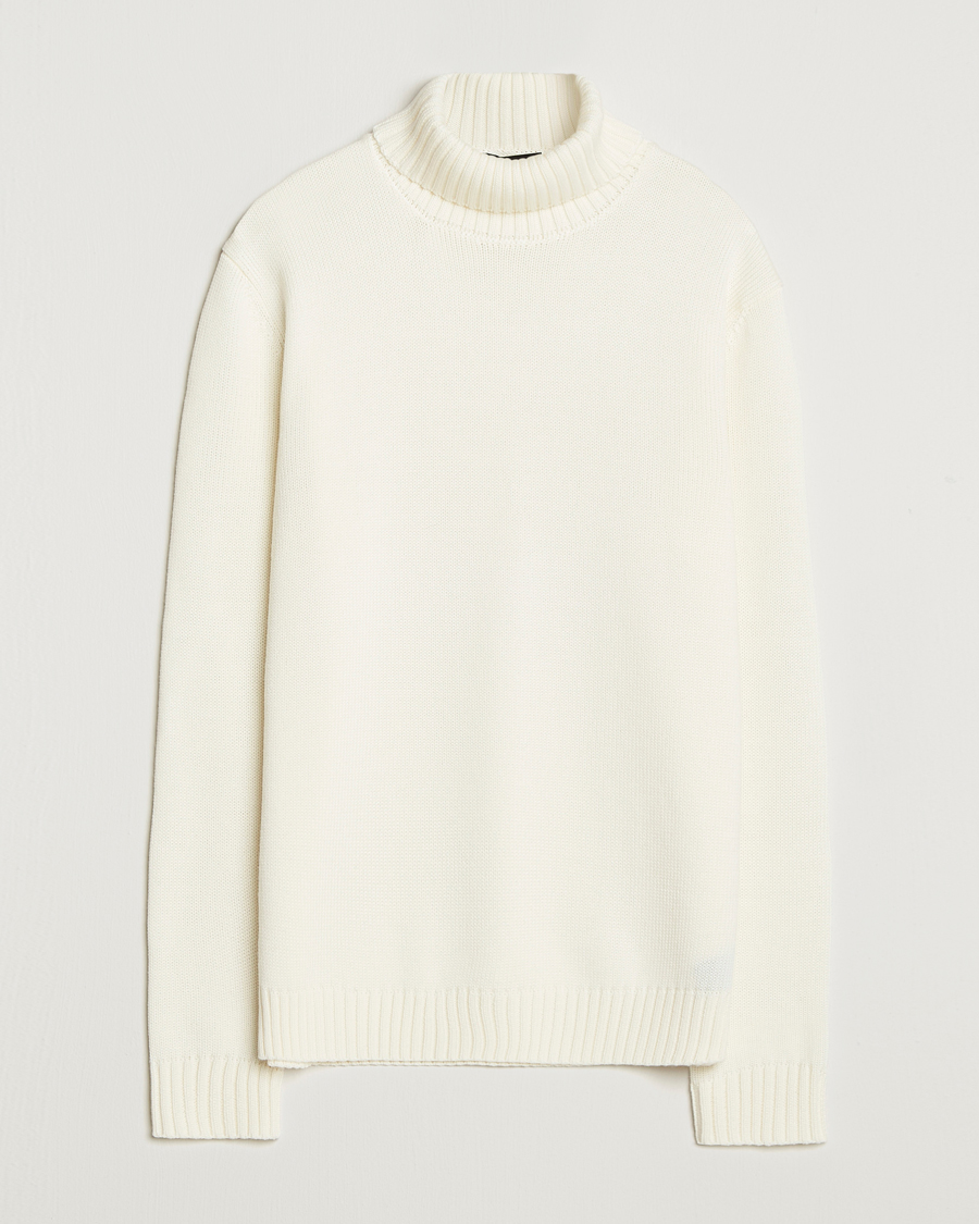 Heren | Truien | Zanone | Virgin Merino Wool Rollneck Latte