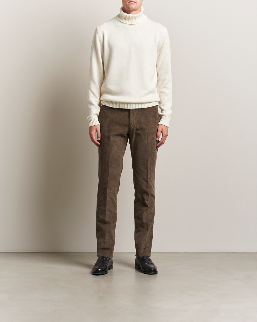 Heren | Truien | Zanone | Virgin Merino Wool Rollneck Latte