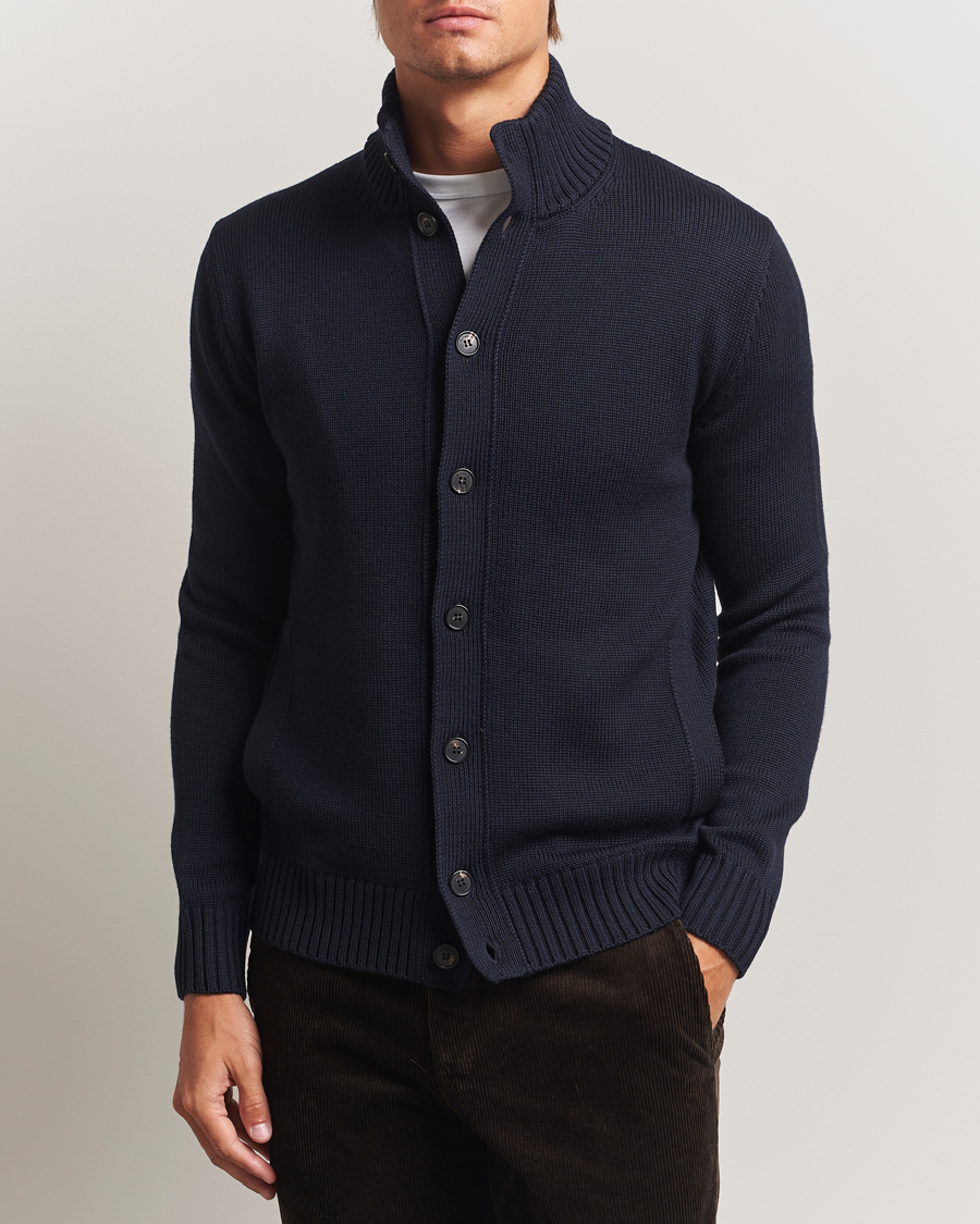 Heren | Truien | Zanone | Virgin Merino Wool Chioto Navy