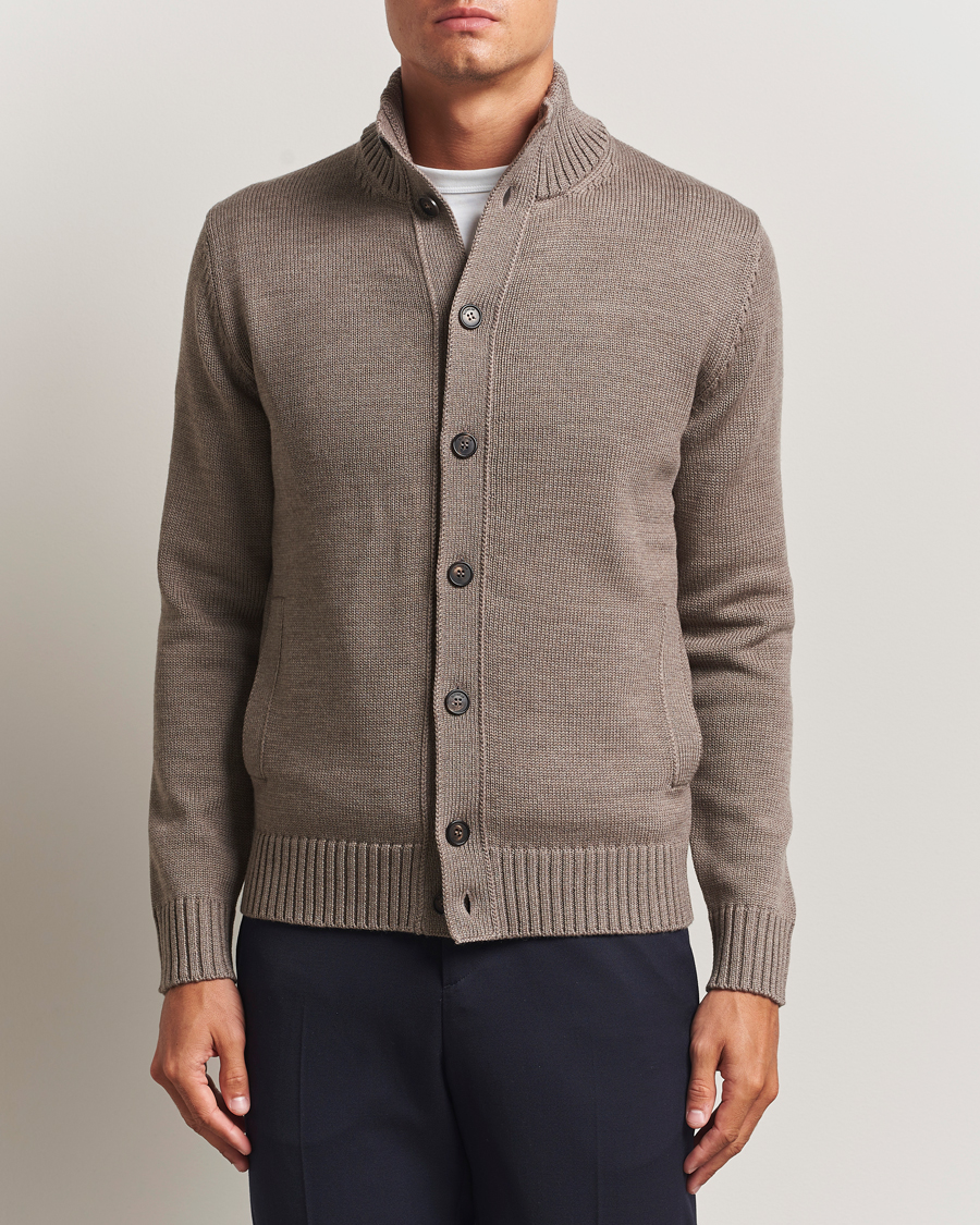 Heren | Truien | Zanone | Virgin Merino Wool Chioto Taupe
