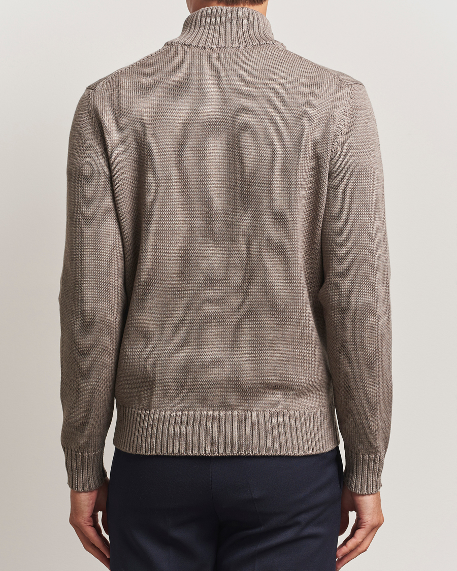 Heren | Truien | Zanone | Virgin Merino Wool Chioto Taupe