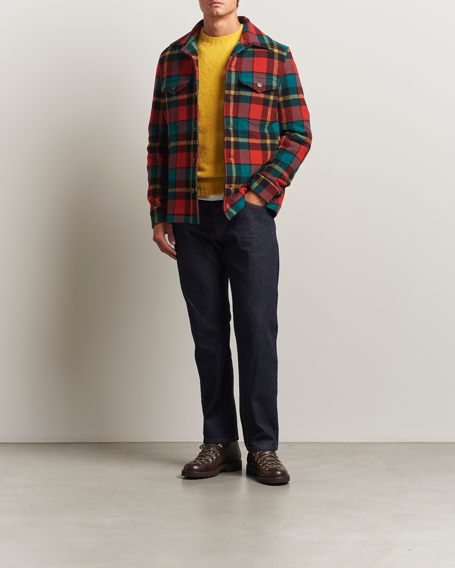 Heren | Jassen | Valstar | Wool Plaid Shirt Jacket Black/Red