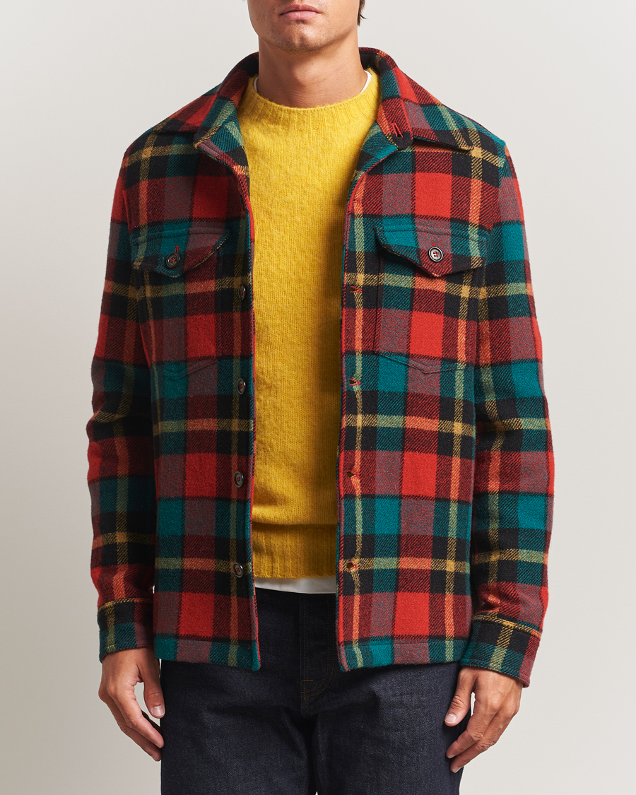 Heren | Jassen | Valstar | Wool Plaid Shirt Jacket Black/Red