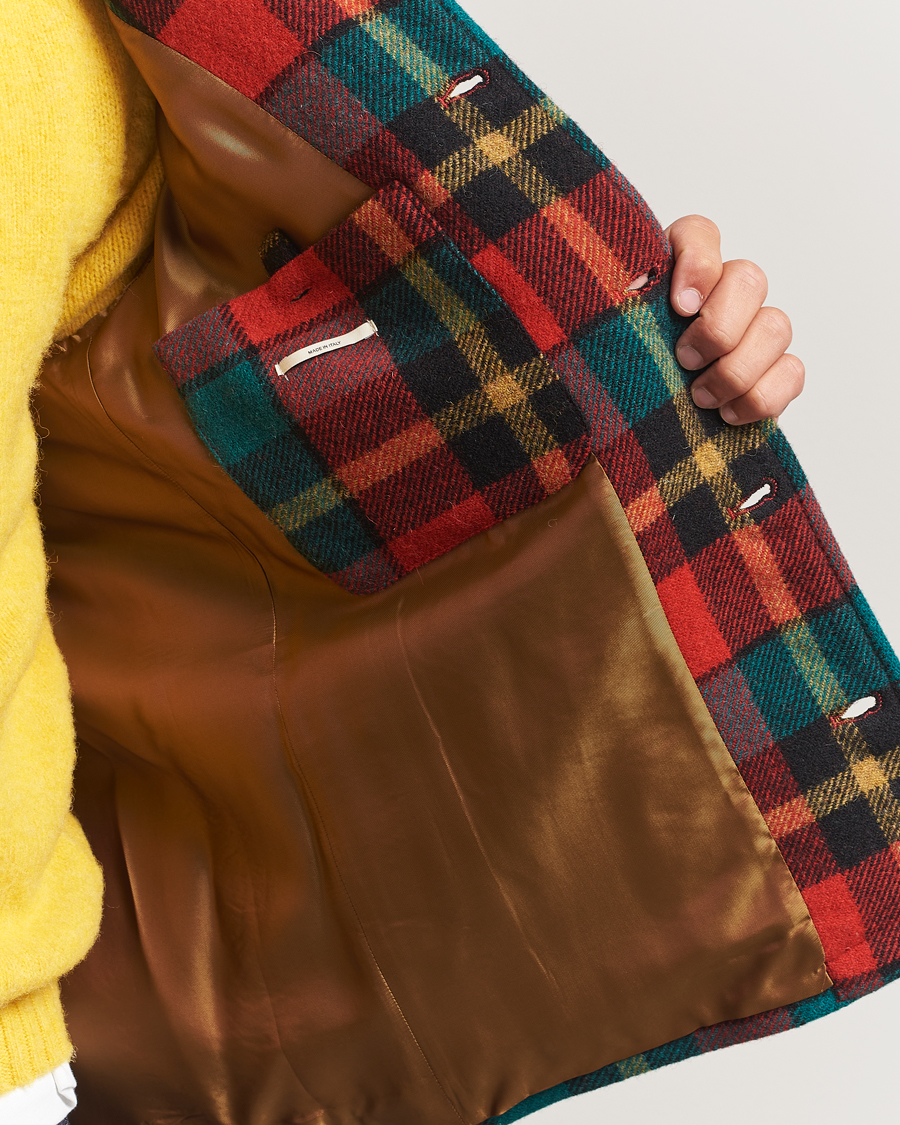 Heren | Jassen | Valstar | Wool Plaid Shirt Jacket Black/Red
