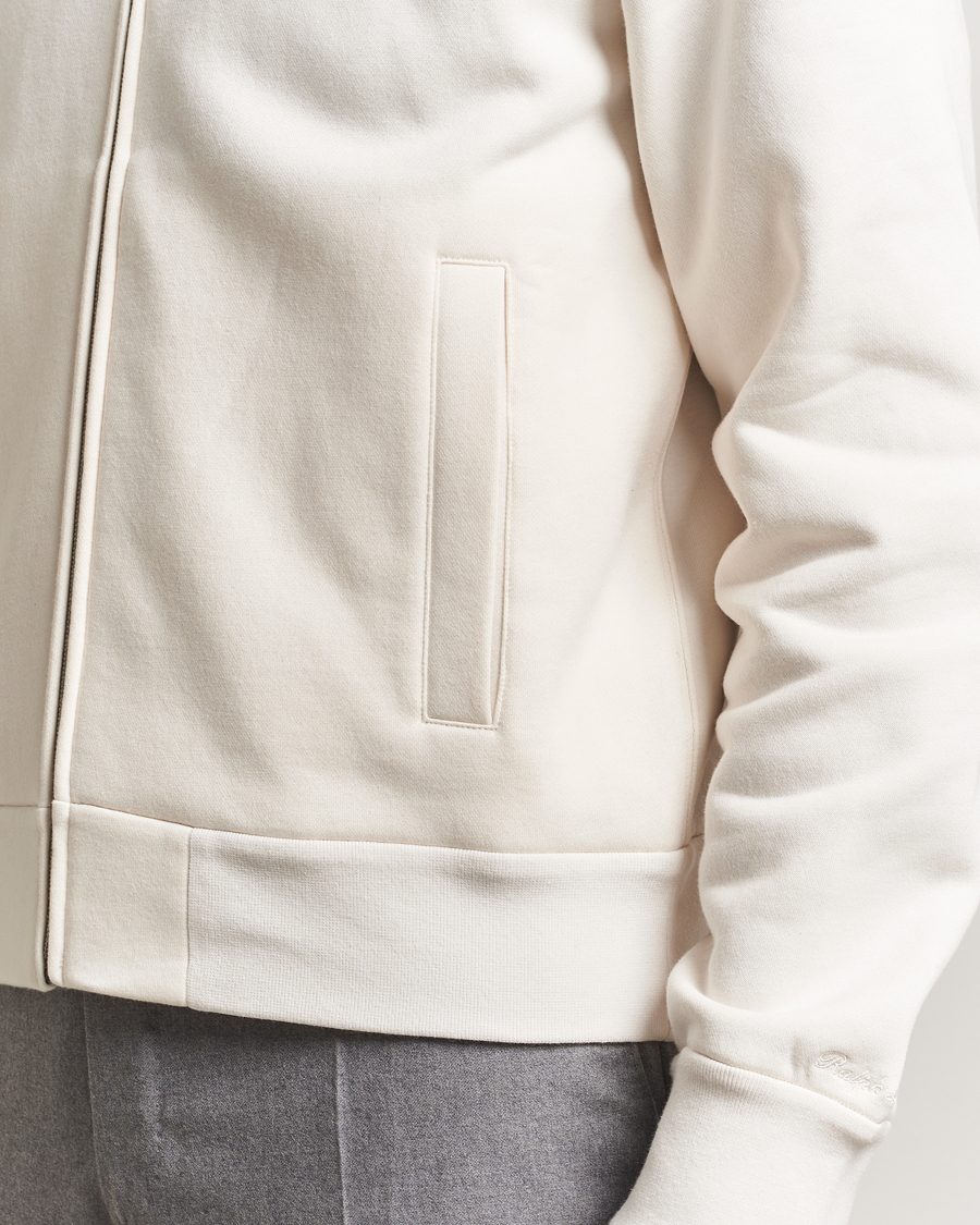 Heren | Truien | Ralph Lauren Purple Label | Full Zip Cotton Felpa Cream