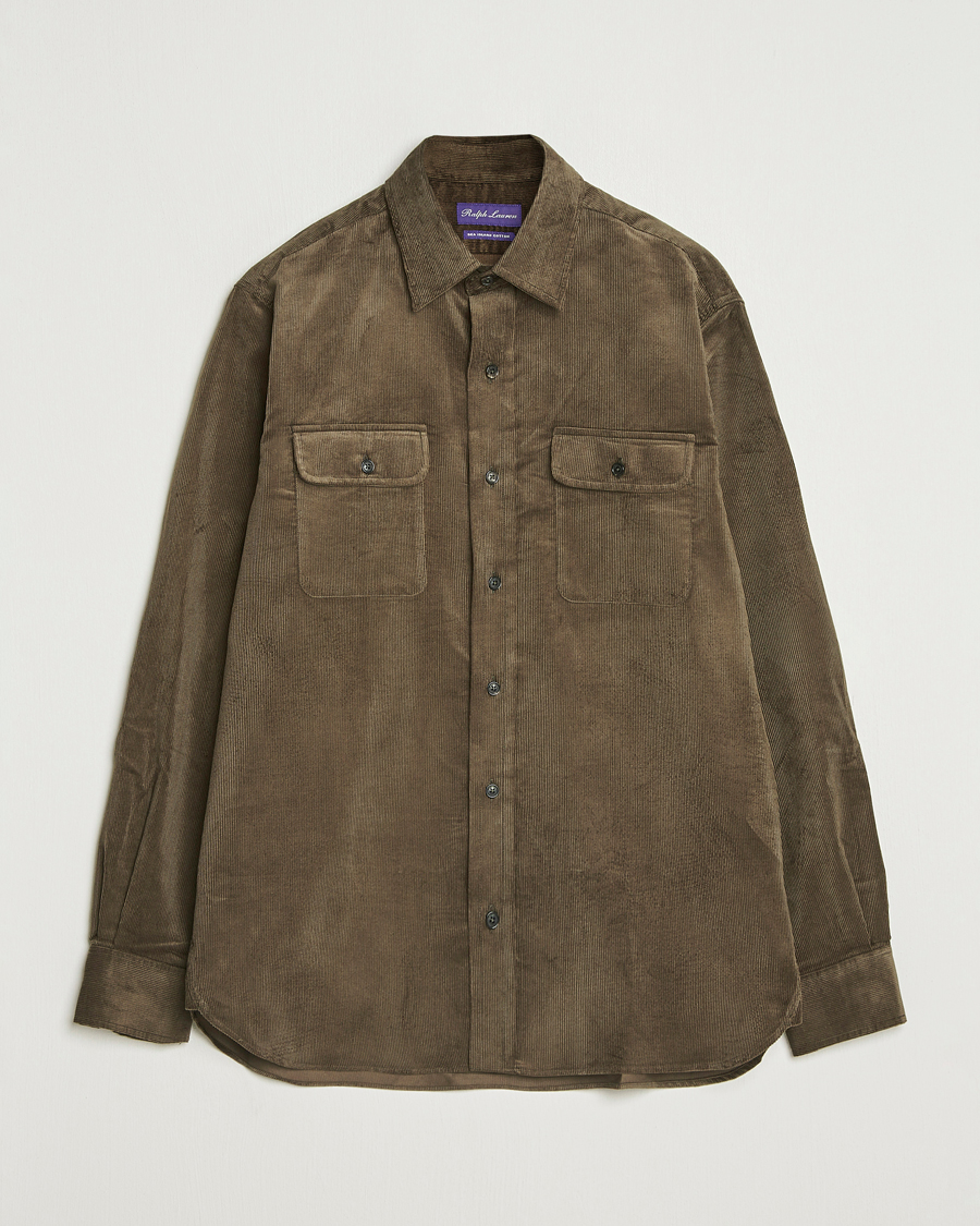 Heren | Overhemden | Ralph Lauren Purple Label | Corduroy Overshirt Loden