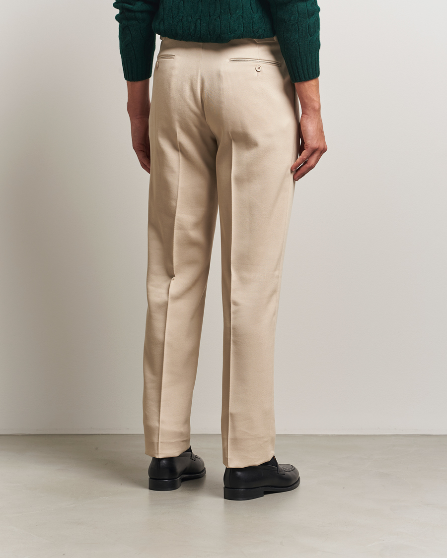 Heren | Broeken | Ralph Lauren Purple Label | Pleated Twill Trousers Limestone