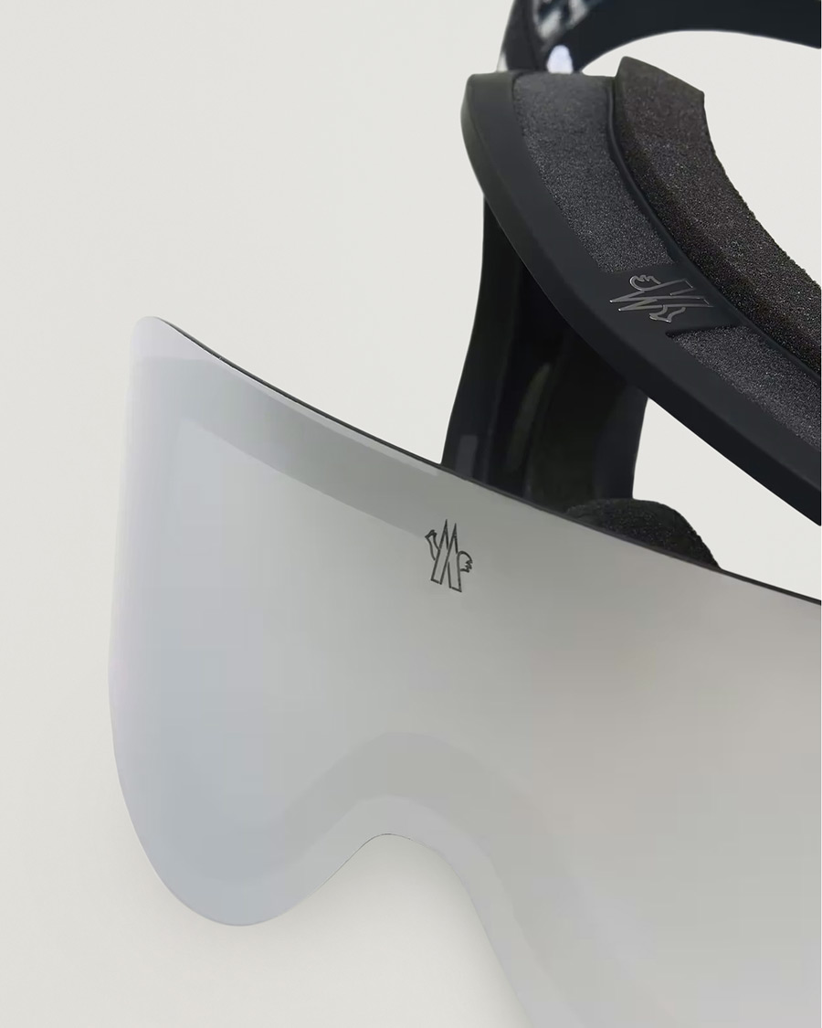Heren | Zonnebrillen | Moncler Lunettes | 0ME8017 Ski Goggles Black/Silver