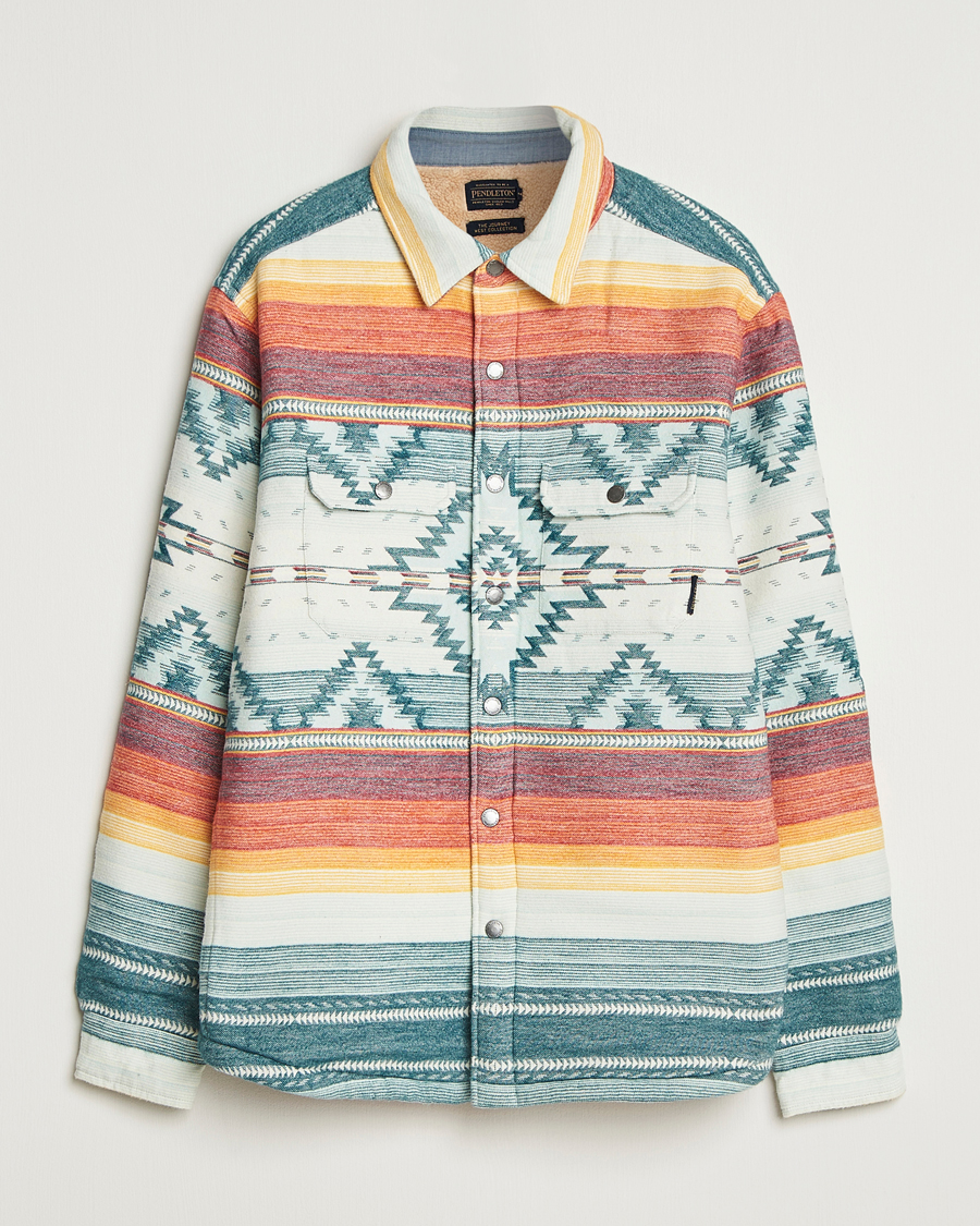 Heren | Truien | Pendleton | Bay City Teddy Lined Shirt Jacket Saltillo Stripe