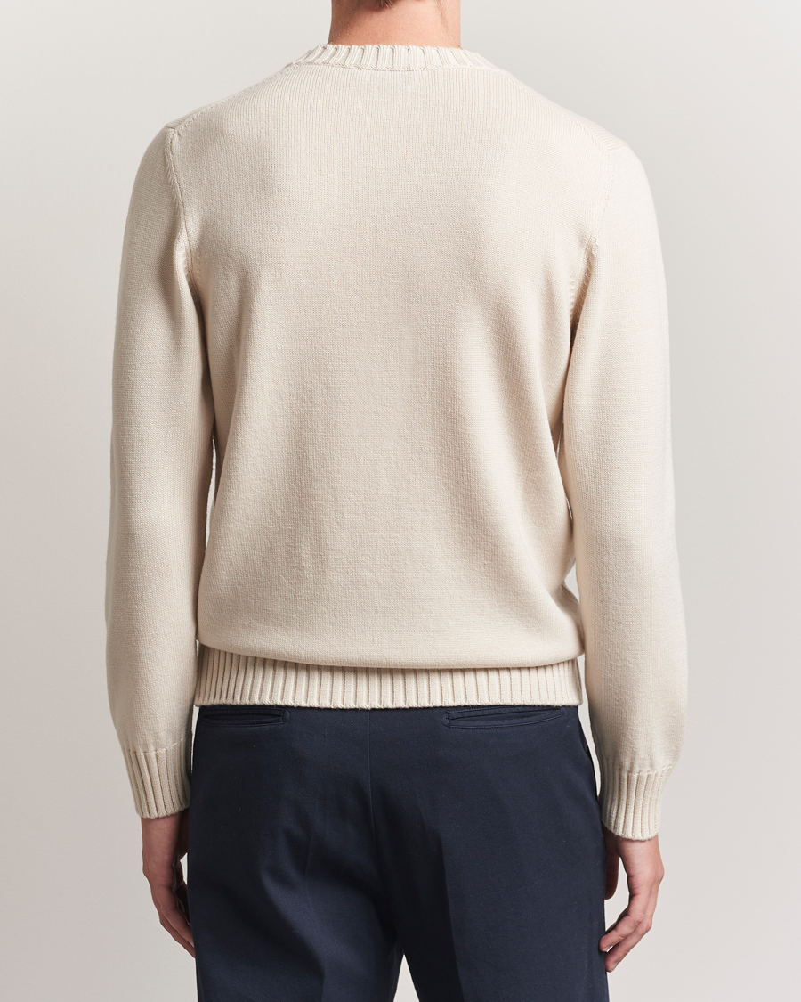 Heren | Truien | Piacenza Cashmere | Brushed Wool Crew Neck Latte
