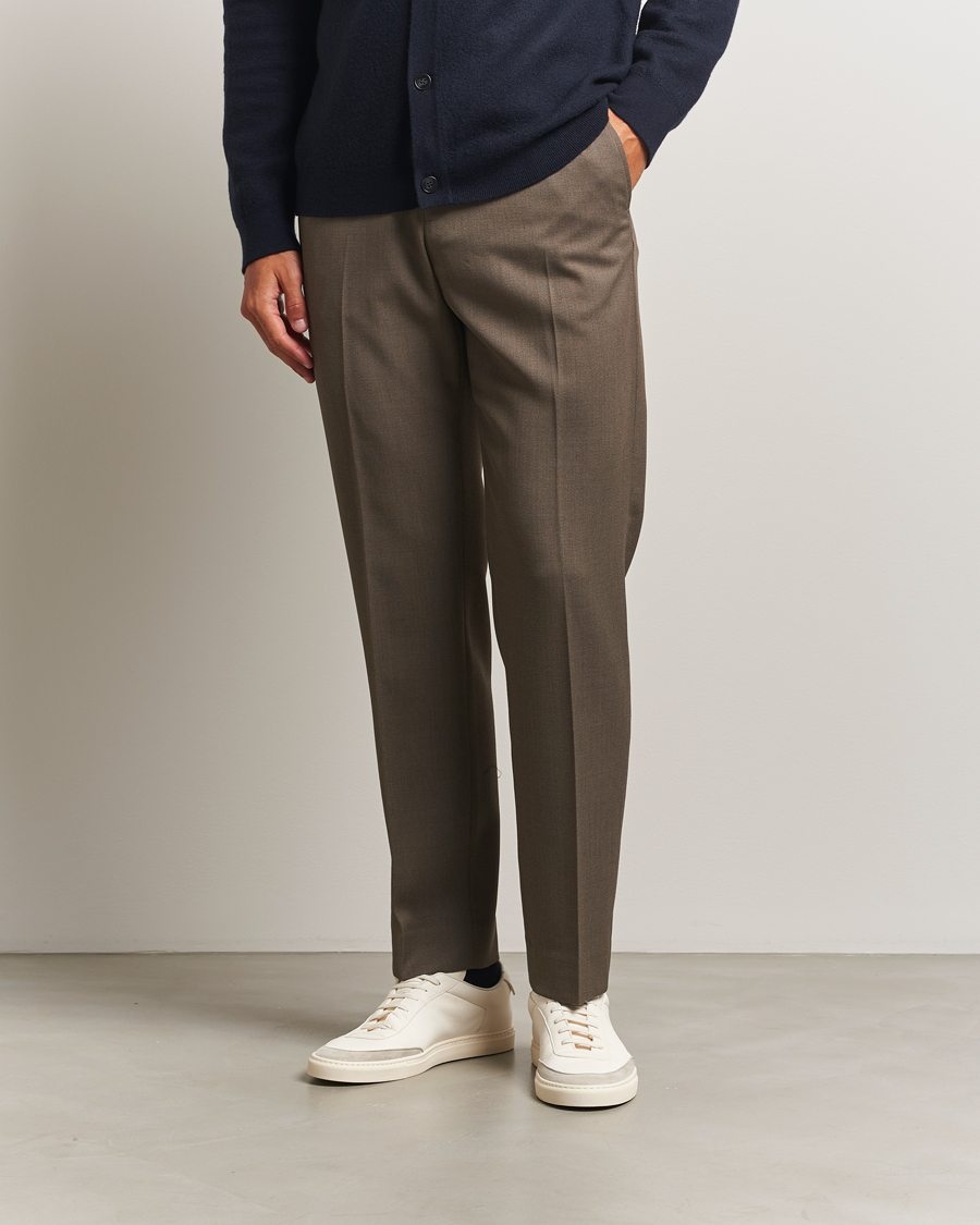 Heren | Broeken | Filippa K | Theo Relaxed Wool Trousers Driftwood